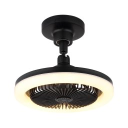 Globo 03680S - Ventilator de tavan LED dimabil LIDEA LED/20W/230V 3000-6500K negru+telecomandă
