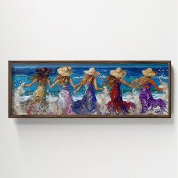 Tablou decorativ MDF/molid 120x40x3.5 cm, MDF 3mm, rama molid 100%, imprimare UV, format panoramic, multicolor - Verificat A · Re-Bloom