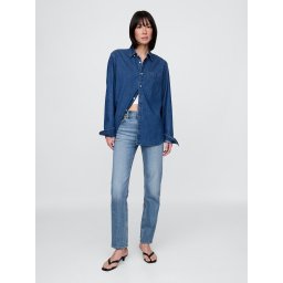 Blugi GAP pentru femei, talie înaltă, stil anii '90, slim, drepți
