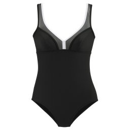 LASCANA Costum de baie întreg negru / alb