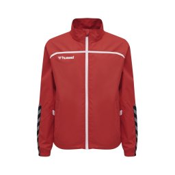 Hummel Jachetă de trening 'Authentic' gri / roșu / negru / alb