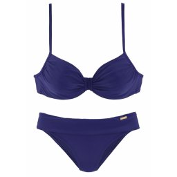 LASCANA Costum de baie două piese albastru violet