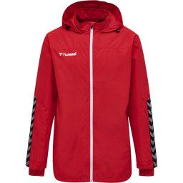 Hummel Geacă sport 'Authentic' gri / roșu / negru / alb