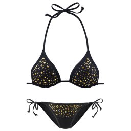 JETTE Costum de baie două piese auriu / negru