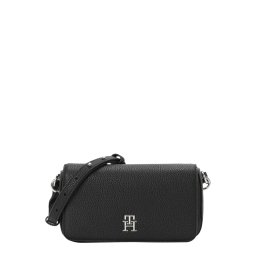 TOMMY HILFIGER Geantă de umăr negru / argintiu