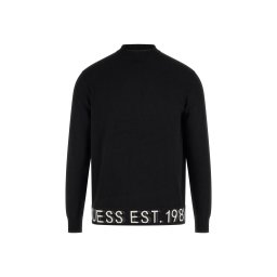 GUESS Pulover 'Alf' negru / alb