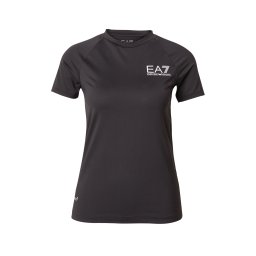 EA7 Emporio Armani Tricou funcțional negru / alb