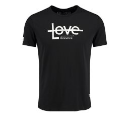 Key Largo Tricou 'MT LOVE YOU' negru / alb