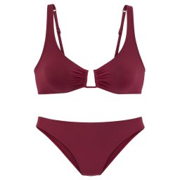 s.Oliver Costum de baie două piese roșu bordeaux