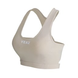 YEAZ Sutien sport 'Attitude' alb kitt / alb