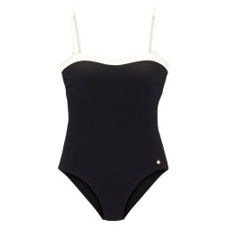 LASCANA Costum de baie întreg negru / alb