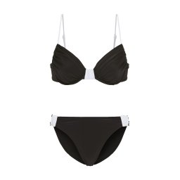 LSCN by LASCANA Costum de baie două piese negru / alb