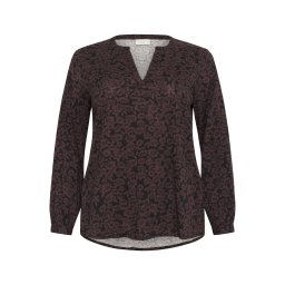 KAFFE CURVE Bluză 'Bella' maro închis / negru