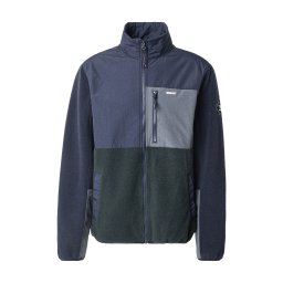 Iriedaily Jachetă fleece 'Auf Deck' albastru marin / gri / verde închis / alb