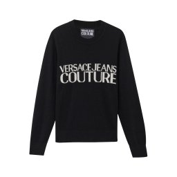 Versace Jeans Couture Pulover negru / alb