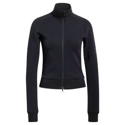 ADIDAS SPORTSWEAR Bluză cu fermoar sport 'Soft Lux' negru