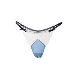 WILD LOVERS Tanga 'LILITH' albastru pastel / alb