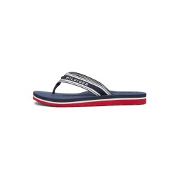 TOMMY HILFIGER Flip-flops bleumarin / alb
