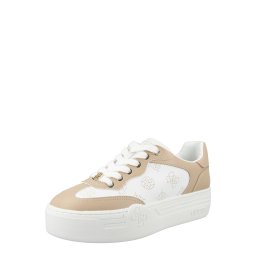 GUESS Sneaker low 'SWOLE3' maro cămilă / alb