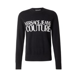 Versace Jeans Couture Pulover negru / alb