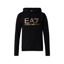 EA7 Emporio Armani Bluză de molton auriu / negru