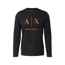 ARMANI EXCHANGE Tricou roșu deschis / negru