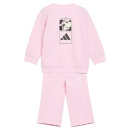 ADIDAS SPORTSWEAR Costum de trening 'Disney Minnie Maus' roz / negru / alb murdar
