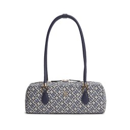TOMMY HILFIGER Geantă de umăr crem / albastru deschis / albastru închis