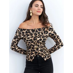 Cool & Sexy Tricou maro cămilă / fildeş / ciocolatiu / negru