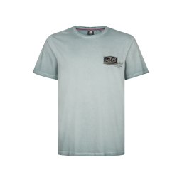 Petrol Industries Tricou 'Classic' kaki / verde pastel / negru