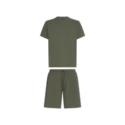 Karl Lagerfeld Pijama scurtă kaki / negru / alb