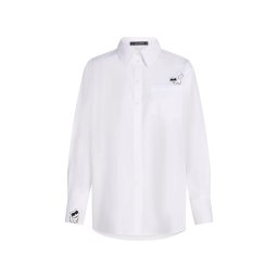 Karl Lagerfeld Bluză 'Ikon Choupette' negru / alb