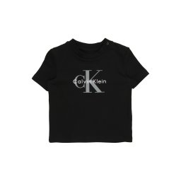 Calvin Klein Jeans Tricou 'Monologo' gri taupe / negru / alb