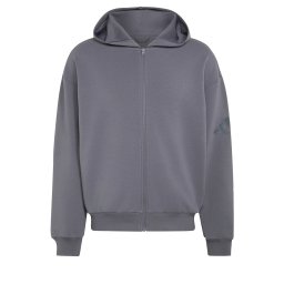 ADIDAS SPORTSWEAR Bluză cu fermoar sport 'Soft Lux' gri deschis