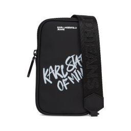 KARL LAGERFELD JEANS Geantă laptop ' KARL QUOTE PHONE ' negru