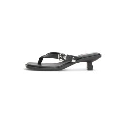 Tommy Jeans Flip-flops 'Kitten Heel Toe Post' negru