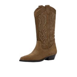 Bershka Cizme de cowboy maro coniac