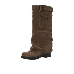 Bershka Cizme de cowboy maro închis