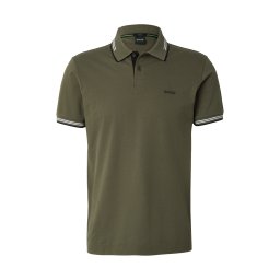 BOSS Tricou 'Paul' oliv / negru / alb