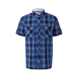 CAMP DAVID Cămașă bleumarin / albastru cobalt / negru