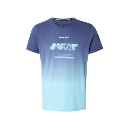 CAMP DAVID Tricou bleumarin / albastru aqua