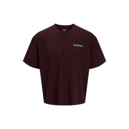 JACK & JONES Tricou 'JORBarcelona' albastru deschis / mov deschis / roșu vin