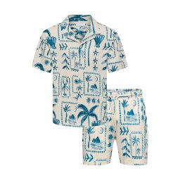 Only & Sons Haine de casă 'ONSPIERO' bleumarin / azur / albastru deschis / alb murdar