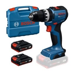 Bosch - GSB 18V-52 - Masina de gaurit si insurubat cu percutie cu 2 acumulatori, Li-Ion, 18 V, 2 Ah, 73 Nm, motor fara perii, led iluminare, valiza plastic
