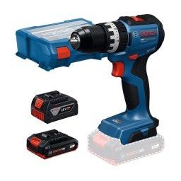 Bosch - GSB 18V-52 - Masina de gaurit si insurubat cu percutie cu 2 acumulatori, Li-Ion, 18 V, 2/4 Ah, 73 Nm, motor fara perii, led iluminare, valiza plastic, accesorii