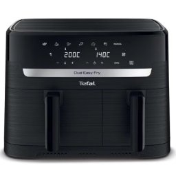 Friteuza dubla cu aer cald Tefal EY901N10, 2700W, 7 Programe de gatire, 5.2L + 3.1L, Negru