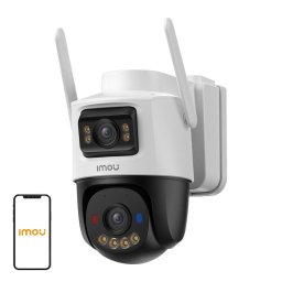 Camera supraveghere cu panou solar, baterie si slot card SIM 4G LTE AOV Dual, 10MP (5x5MP), Wi-Fi 6, alarma, IR 25m, rotire si inclinare din aplicatie, audio bidirectional, slot microSD, IPC-SA70F-10M0T2-EU/FSP008