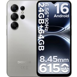 Telefon Doogee Note 56 X, 4G, Octa-Core, 6.56 HD+ 90Hz, 3GB RAM, 64GB, 6150mAh, Android 16, Silver