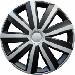 Set capace roti auto Cridem Drift 14 inch, 4 buc, argintiu/negru