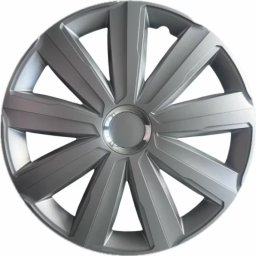 Set capace roti auto Cridem Drift RC, 15 inch, 4 buc, Argintiu/Crom